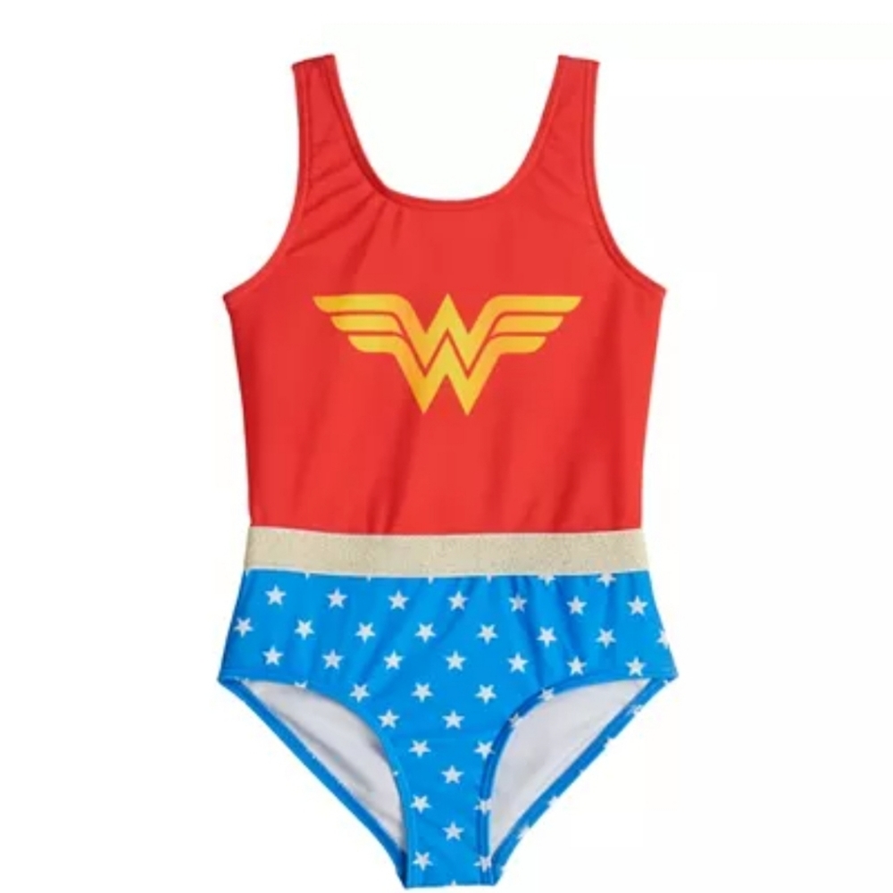 Girls(4-6x) DC Comics Wonder Woman One-Piece Swimsuit